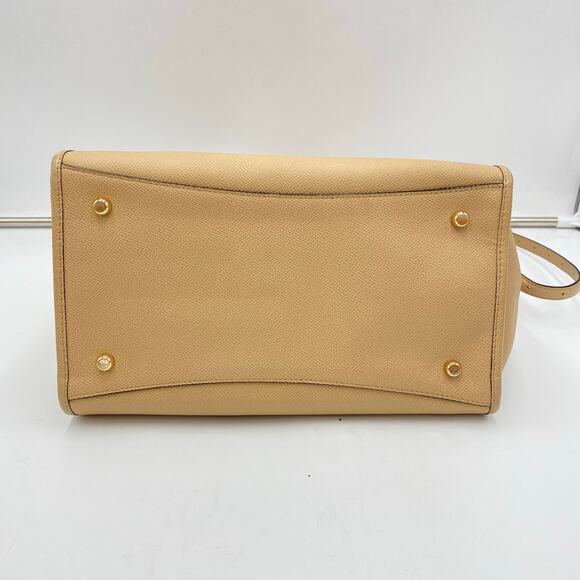 Coach Tan Grosgrain Leather Crosby Carryall Top Handle Handbag Crossbody Strap - Picture 5 of 6